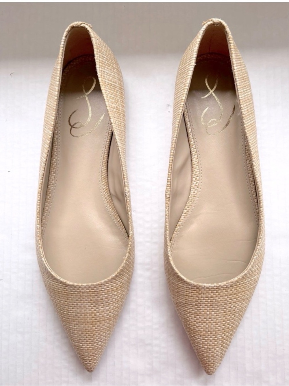 Sam Edelman Wanda Pointed Toe Flats Shoes in Light Tan/Beige. See Desc. Size 7